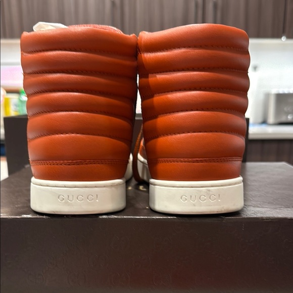 Gucci Orange High-Top Sneakers - Picture 5 of 7